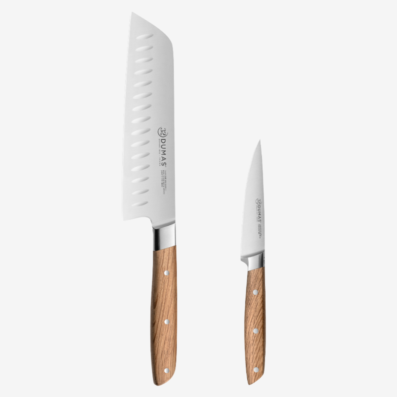 Coffret SIGNATURE Chêne Vert - Santoku 18 cm et Office 10 cm